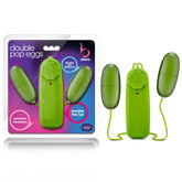 B Yours Double Pop Eggs Lime Vibrating Pleasure Set BULLETS